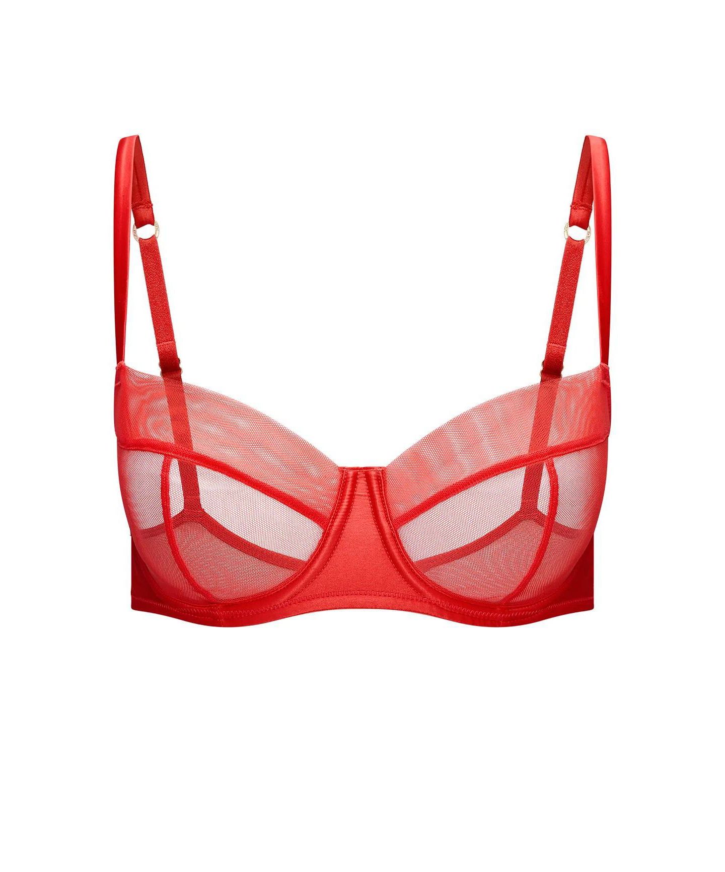 Бра-балконет Plus-Size Brittani, мягкая чашка — Adore Me, цвет: Тёмный оранжевый — фото 4