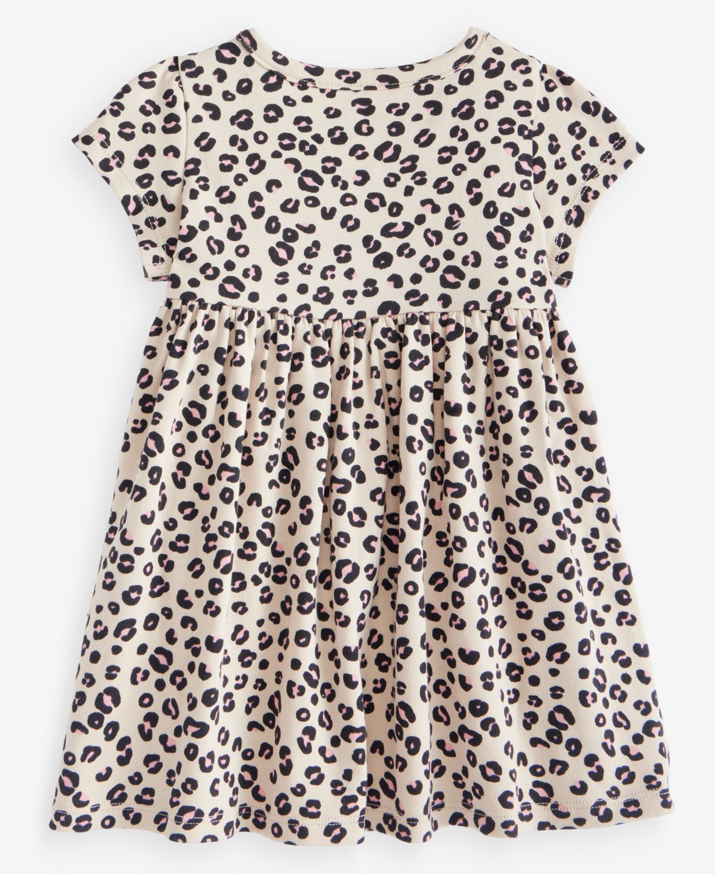 Платье First Impressions Short-Sleeve Leopard-Print Cotton Dress для девочек-малышей, цвет: Кремовый — фото 3