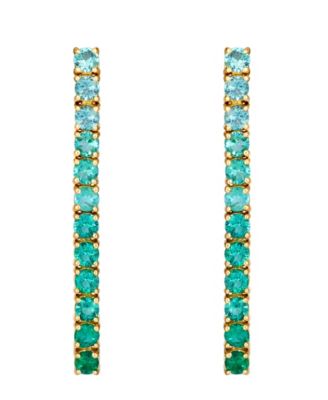 Emerald Ombre (1-1/10 ct. t.w.) Earrings in 14k Honey Gold