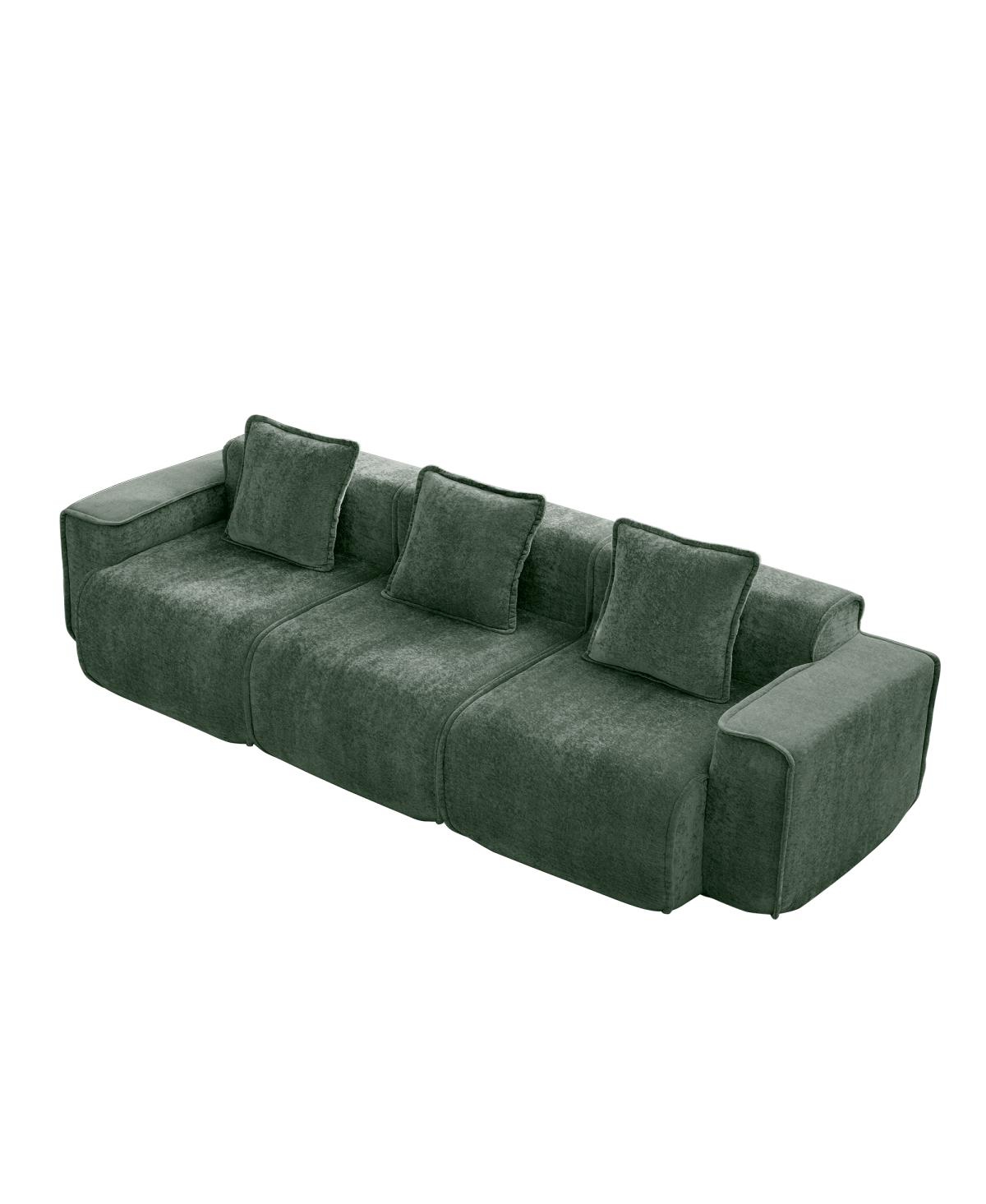 Streamdale Furniture Streamlined Deep Seat Modular 3-Seat Sofa with French Edge Piping