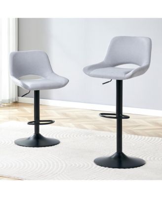Modern Swivel Adjustable Bar Stools Set of 2, 250 LBS Capacity
