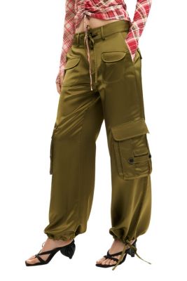 Women's Satin cargo pants
