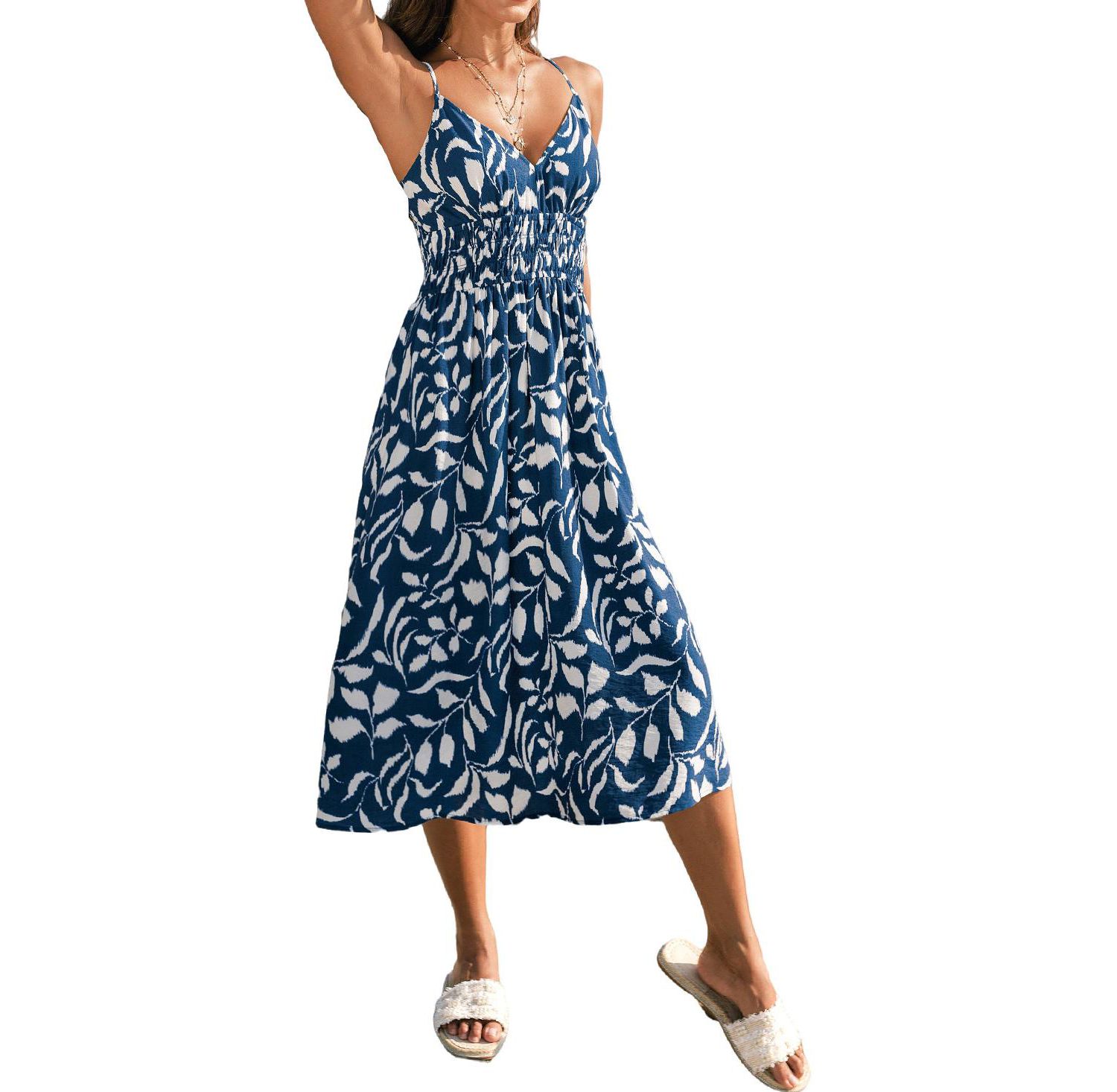 Women's Sandy Getaway Tropical Midi Beach Dress