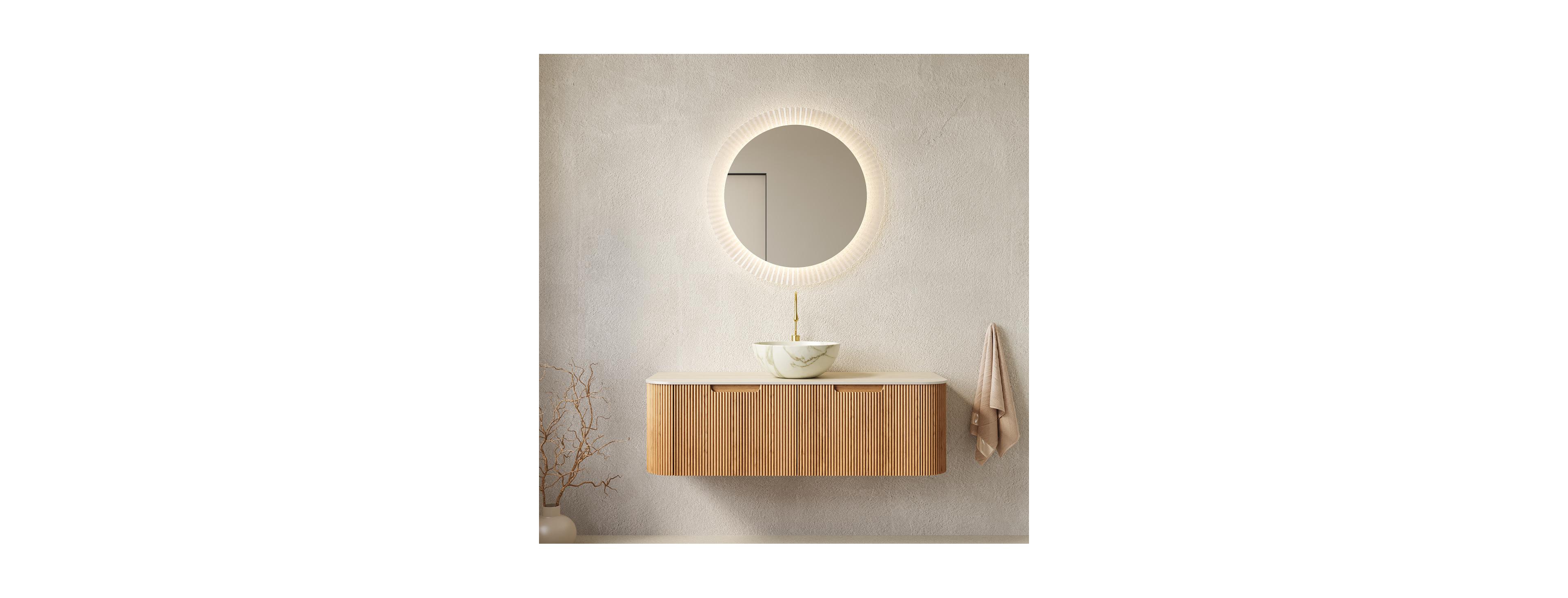 Sillysis Wall Mounted Bathroom Vanity with Sintered Stone Top, Ceramic Bowl Sink, Soft Close Drawer