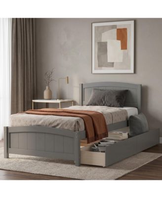 Twin size Platform Bed with Two Drawers