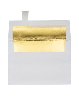 A7 Foil Lined Invitation Envelopes Peel Press Gold Lux Lining
