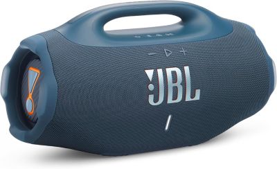 Boombox 4 Most Powerful Portable Waterproof Speaker, Massive Pro Sound, 34Hr Playtime, Auracast, Blue
