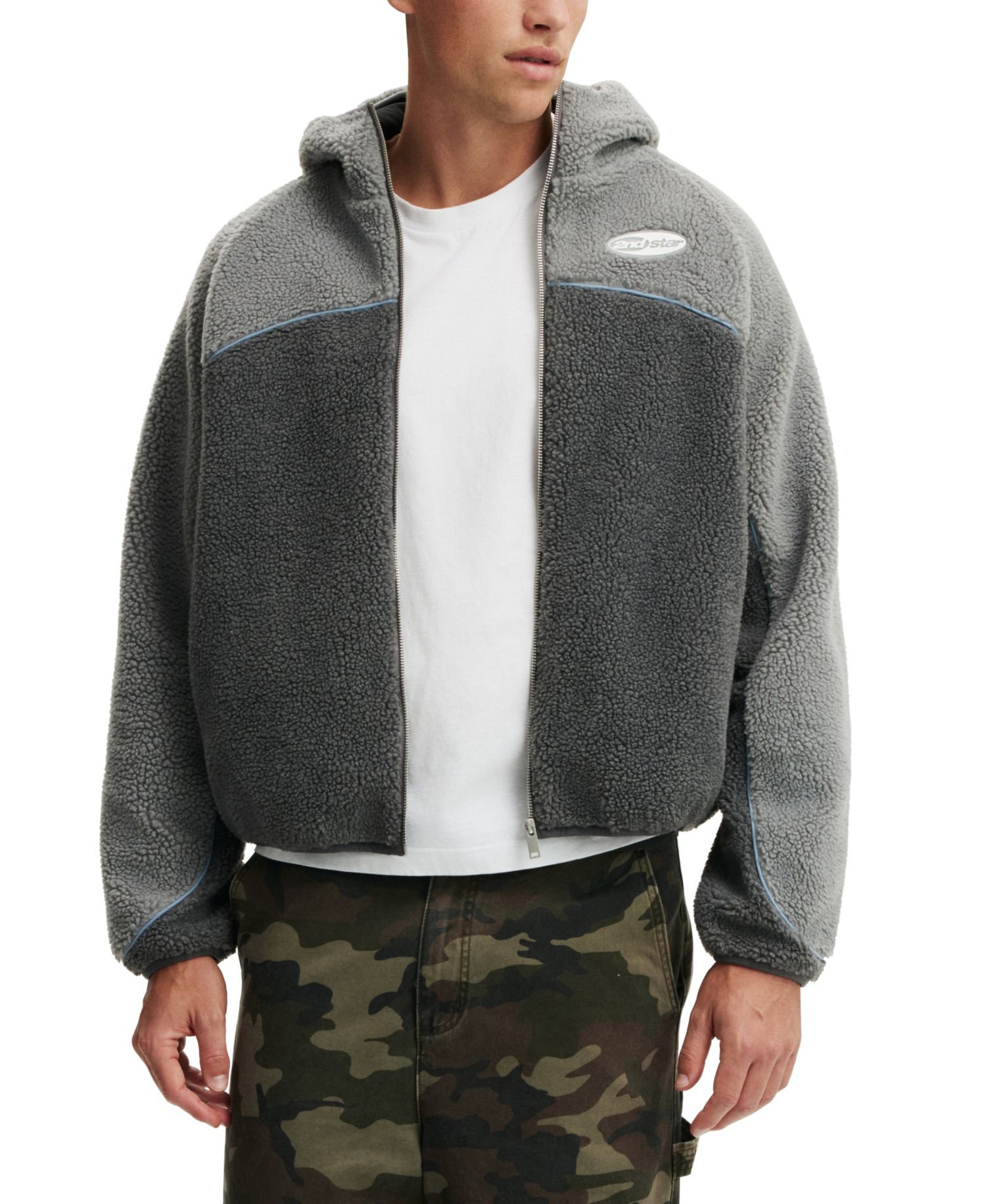 Men's Hooded Teddy Jacket