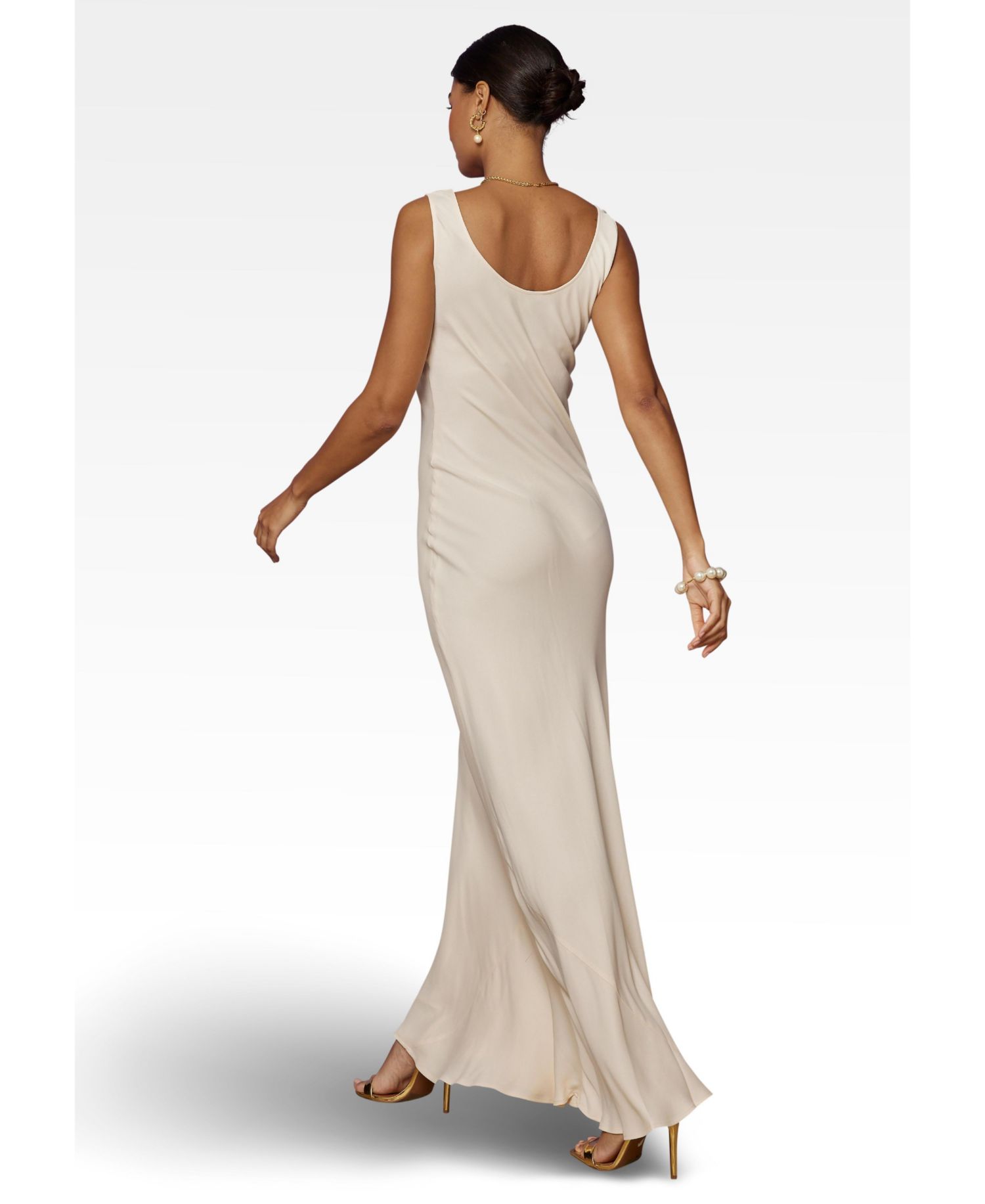 Women's Pandy Satin Cowl Bridesmaid Dress