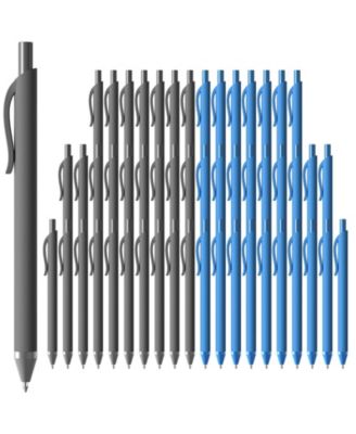 Pens Bulk 52 Pack Retractable Ballpoint Smooth Writing Quick Drying
