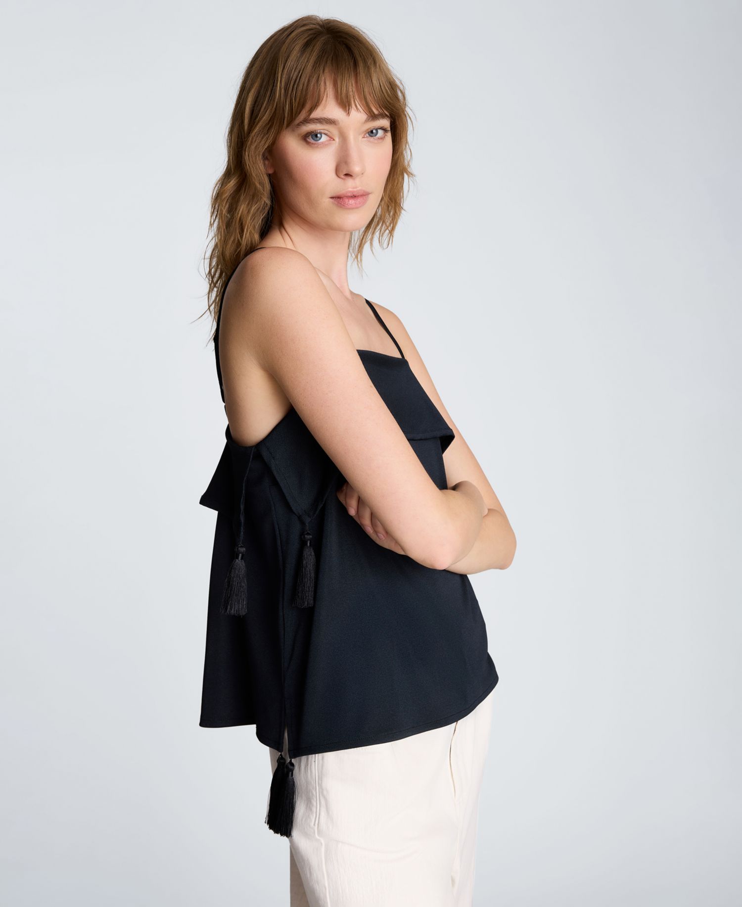 Women's Tassel Detail Sleeveless Cami Top