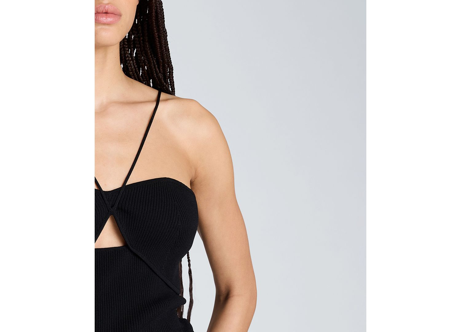 Women's Ribbed Halter Neck Sweater
