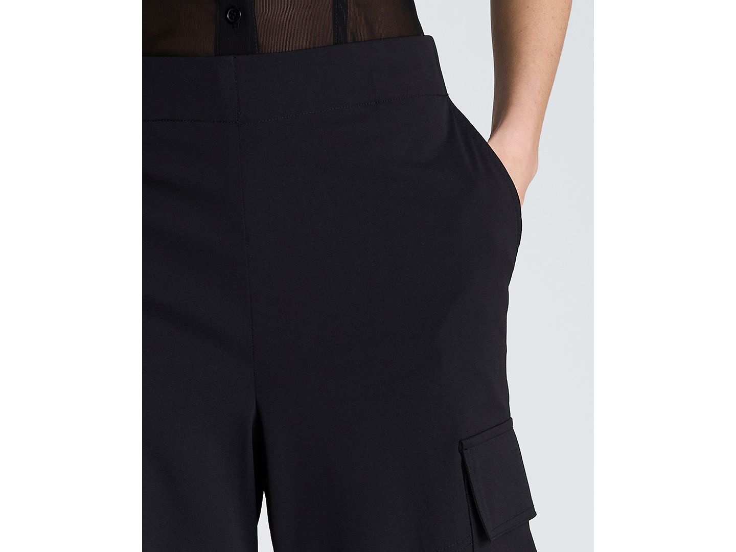 Женские брюки Kenneth Cole Barrel Leg Cargo, цвет: Чёрный — фото 4