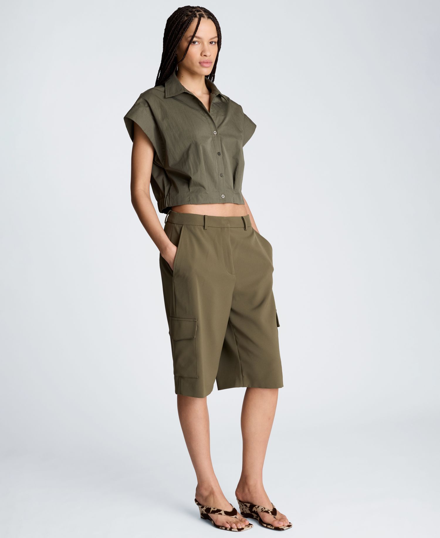 Women's Y-Neck Crop Top