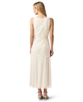 Women's White Embellished/Sequin Fit & Flare Dresses | Macy's