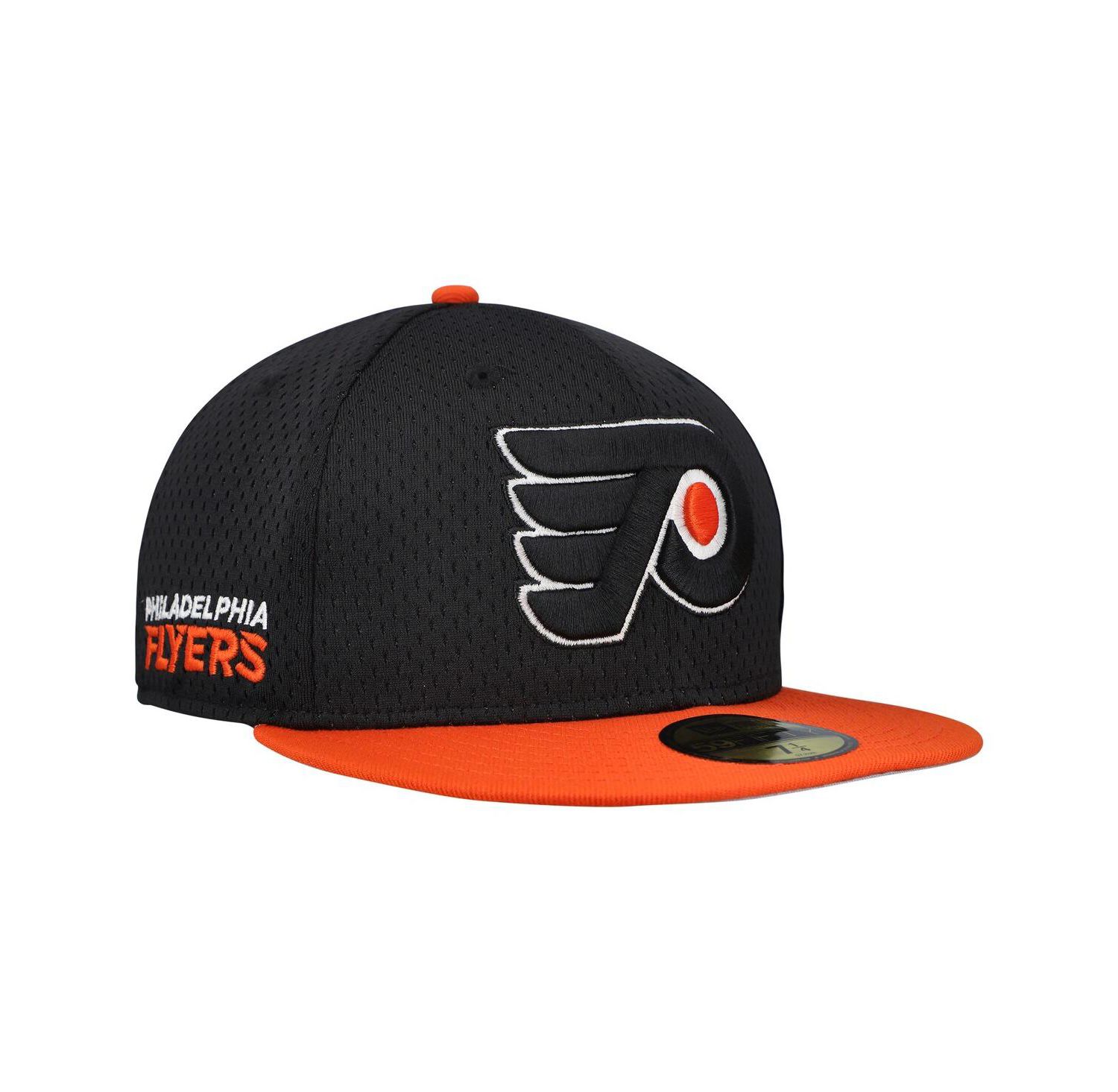 Men's Black/Orange Philadelphia Flyers Mesh Crown Two-Tone 59FIFTY Fitted Hat