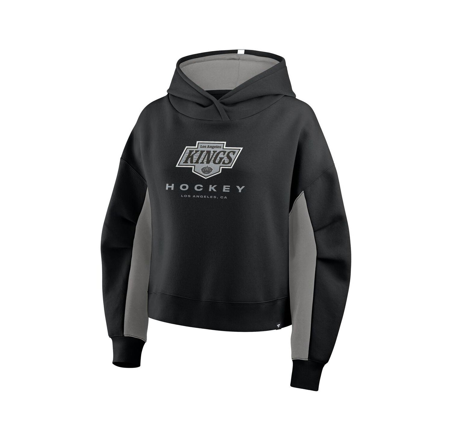 Women's Black Los Angeles Kings Back Check Boxy Hoodie