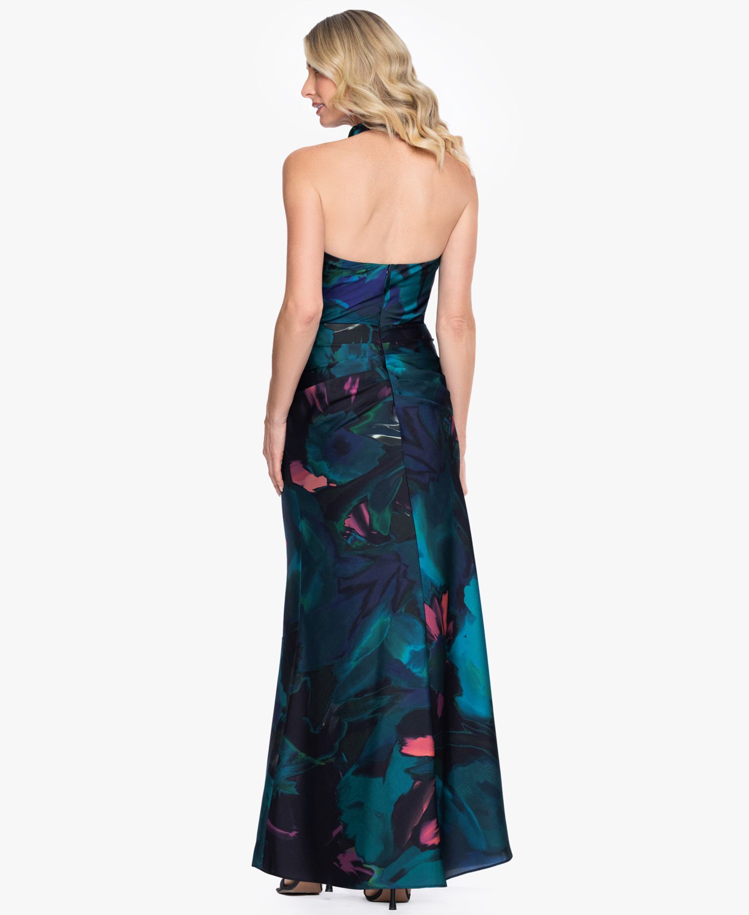 Petite Sleeveless Halter Neck Gown