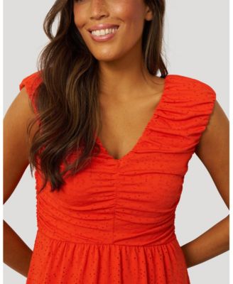 orange dress macys Women's Orange Midi Dresses