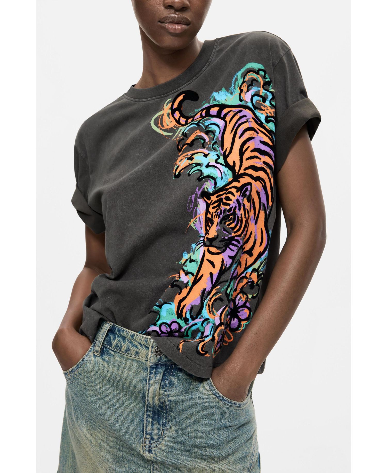 Women's Tiger T-Shirt 100% Cotton