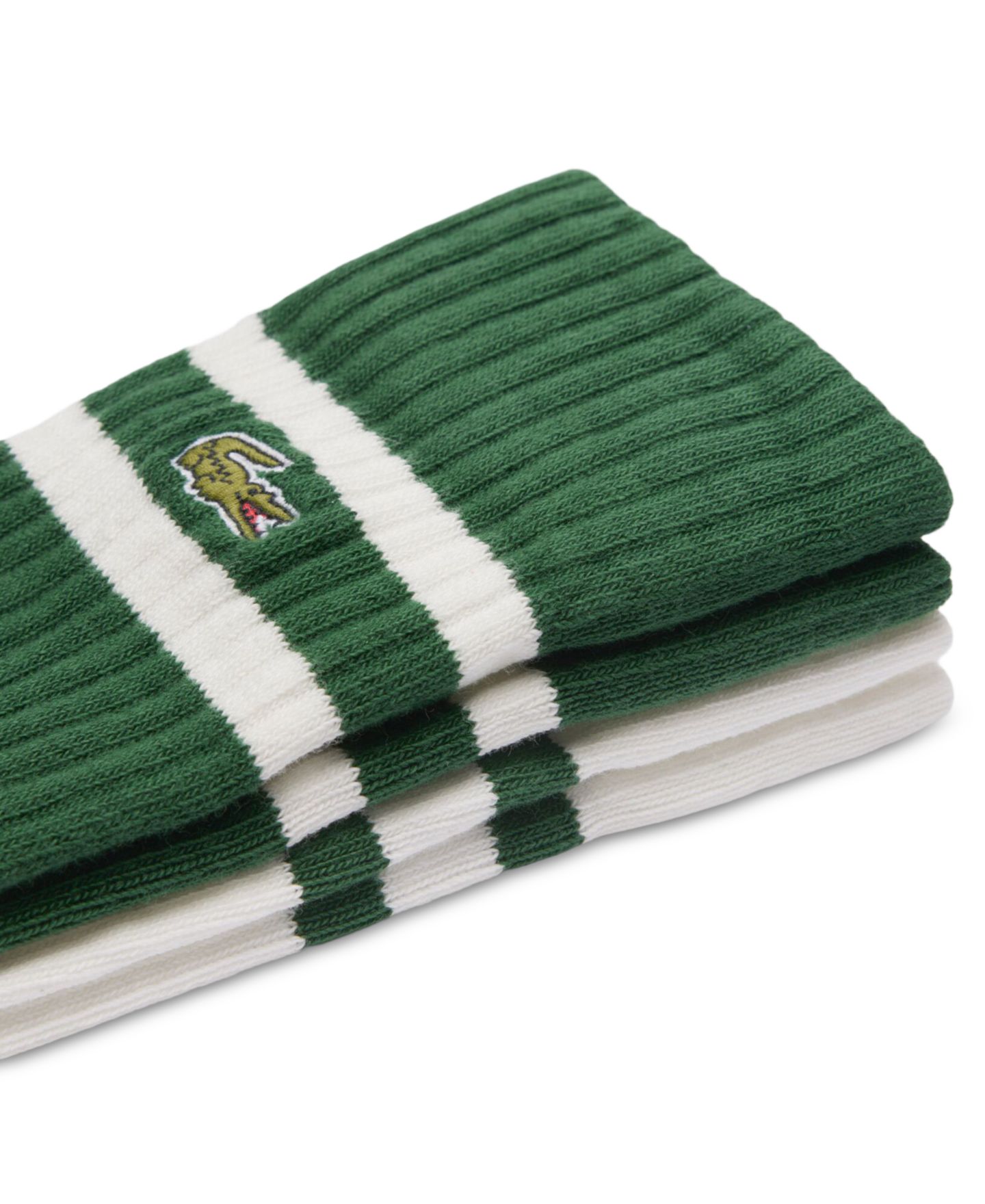 Носки для мужчин, средней высоты, 2 шт. — Lacoste, цвет: Зелёный — фото 2