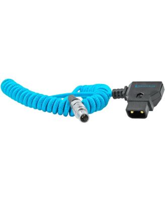 20" D-Tap to LEMO 2-Pin 0B Male Coiled Power Cable for Z Cam/SmallHD/Teradek