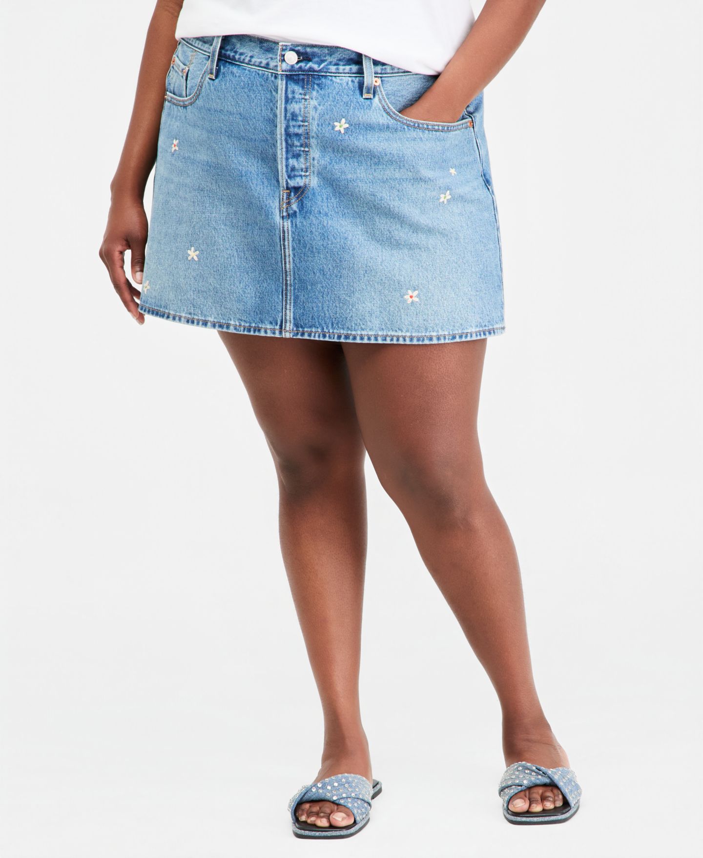 Женская юбка Levi's Premium Plus Icon Cotton Denim Skirt, цвет: Bee In The Bonnet Skirt — фото 4