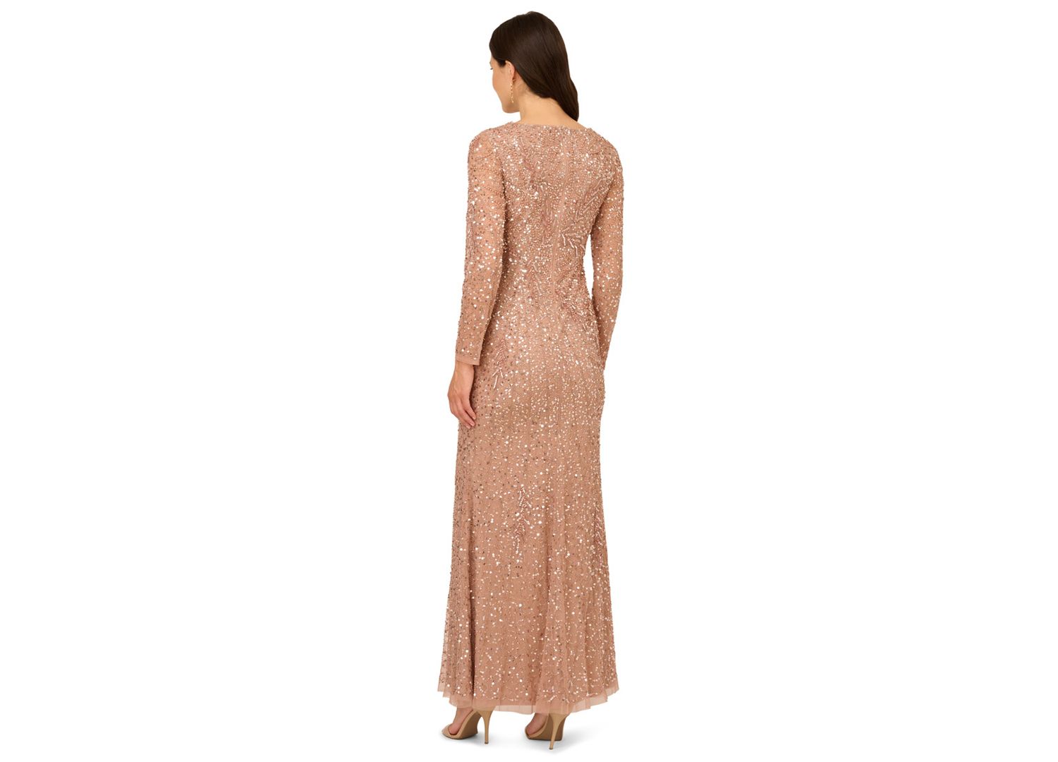 Petite V-Neck Beaded Dress