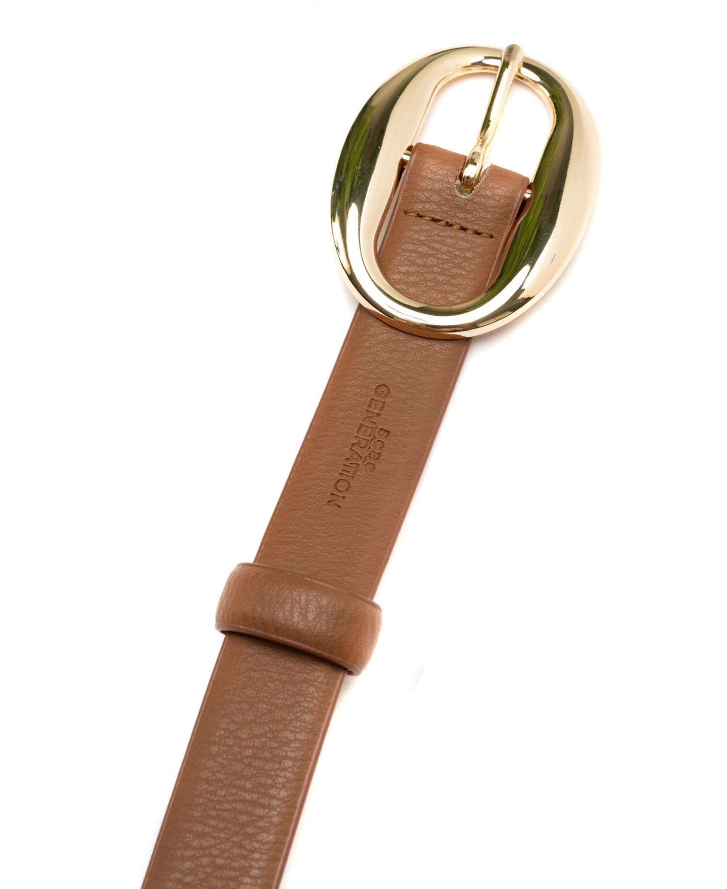 Oval Center Bar Buckle Pant Belt
