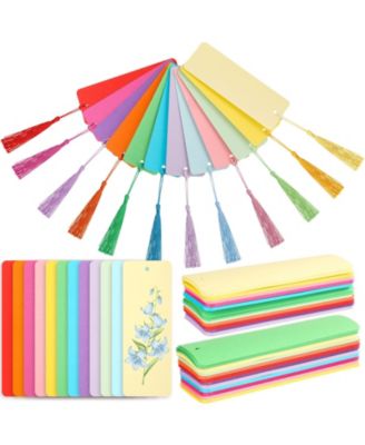 Paper Bookmarks Cardstock Tassels Craft DIY Classroom Gifts Tags