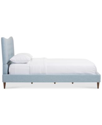 Closeout! Jerell Modern Queen Linen Platform Bed