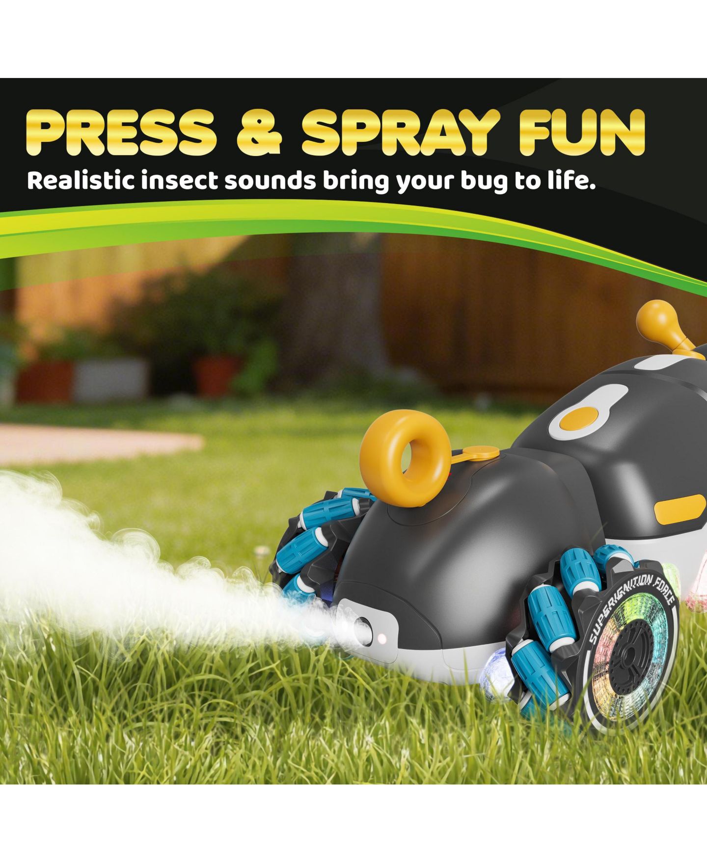 Детская игрушка Contixo RC1 Mech Stunt 360-Degree Spins RC Caterpillar Car with LED Lights, цвет: Чёрный — фото 5