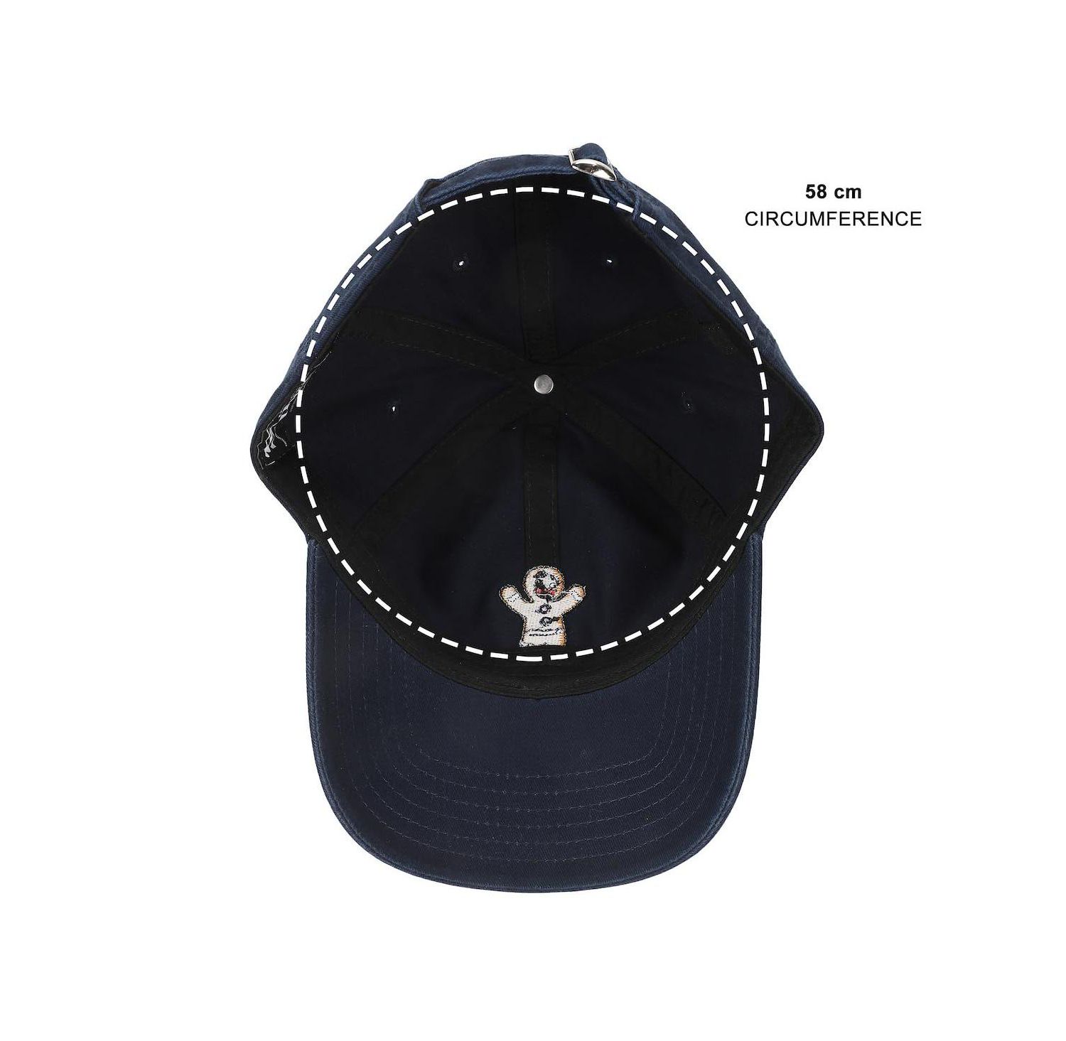 Men's Embroidered Gingy Navy Unstructured Baseball Cap