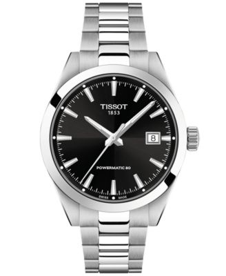 Men's Round Silver Stainless Steel Watch 38mm