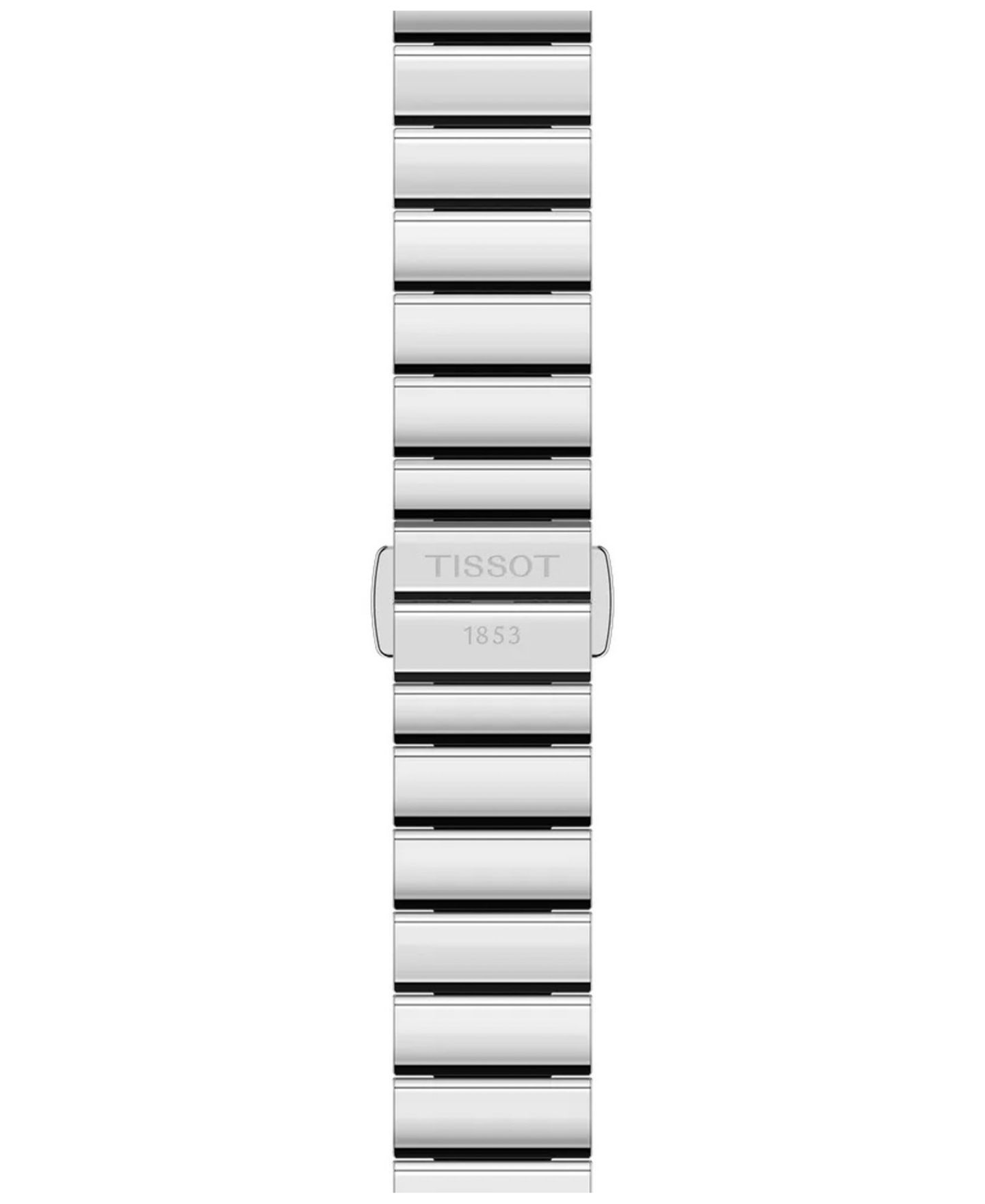 Женские прямоугольные часы Tissot со стальным корпусом серебристого цвета, 21.8 мм — фото 4
