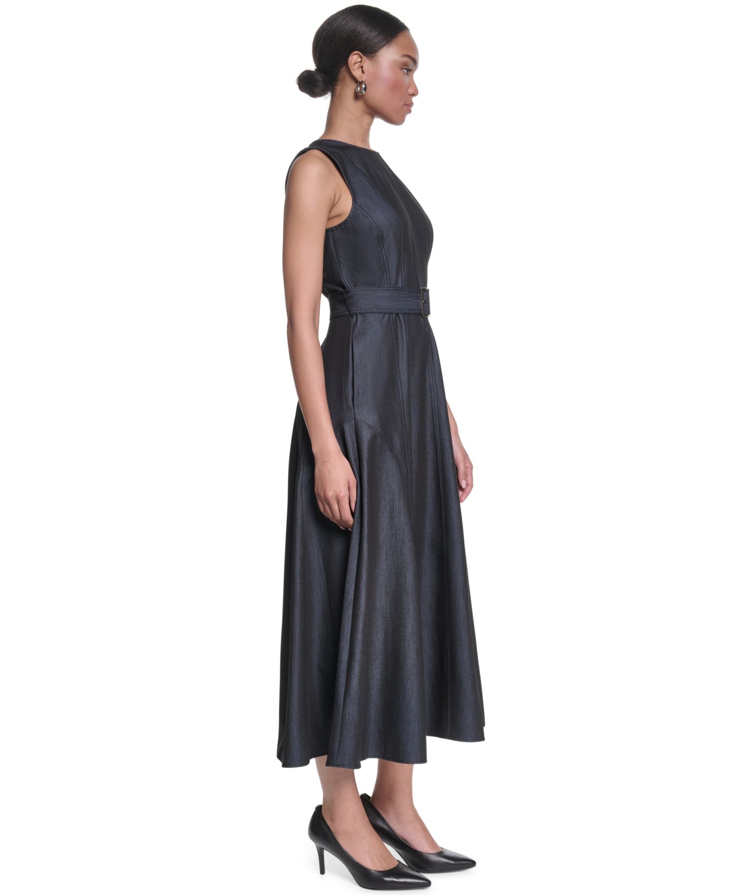 Women's Denim Midi Dress