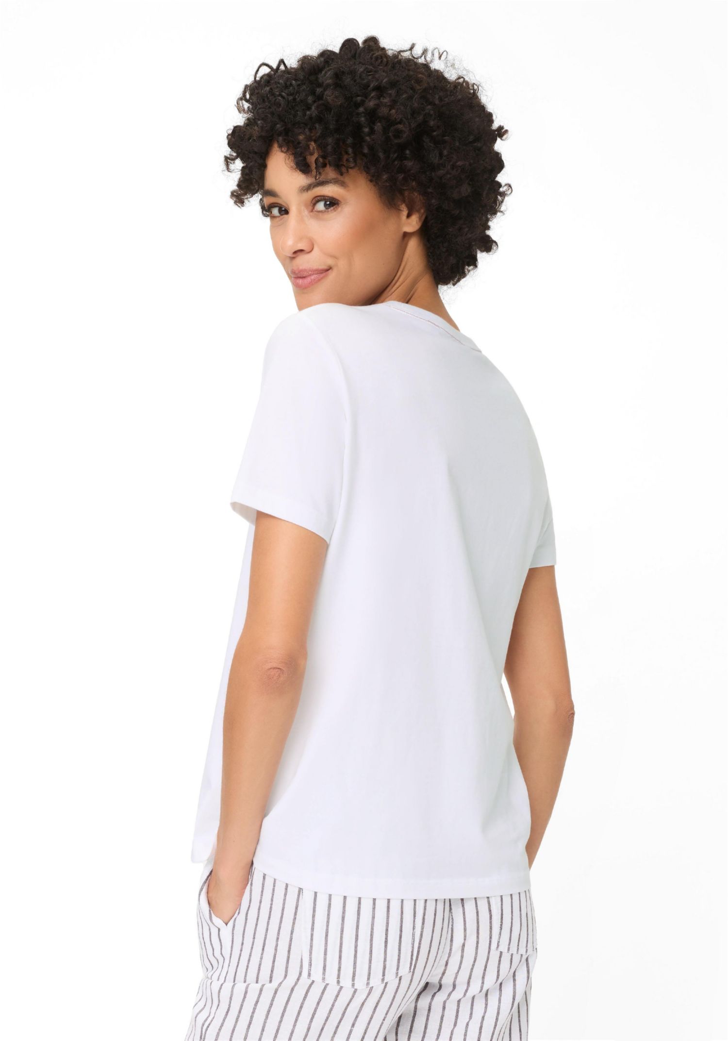 Women's Embroidered Placement Print T-Shirt