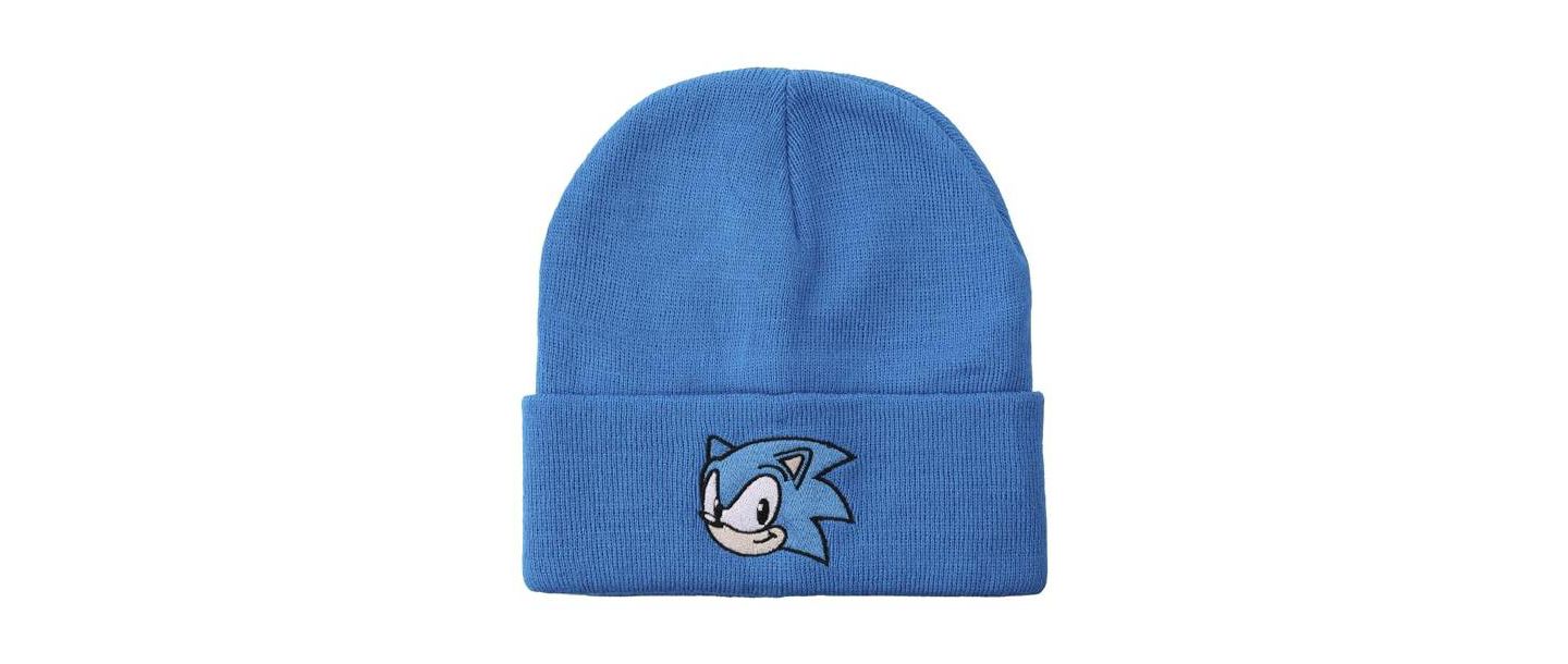 Мужская шапка Sonic the Hedgehog Chucky Text Embroidery Acrylic Knit Standard Cuff, цвет: Синий — фото 7