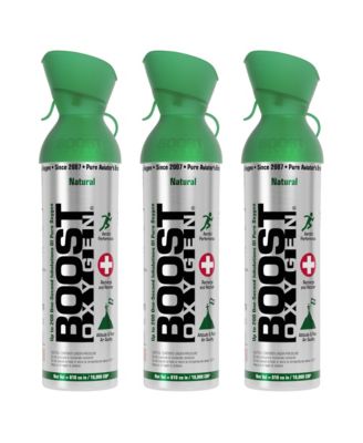 3 Pack Large 10L Natural Portable Pure Canned Oxygen, Flavorless