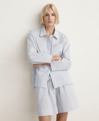 Women's Cotton Striped Pajama Top