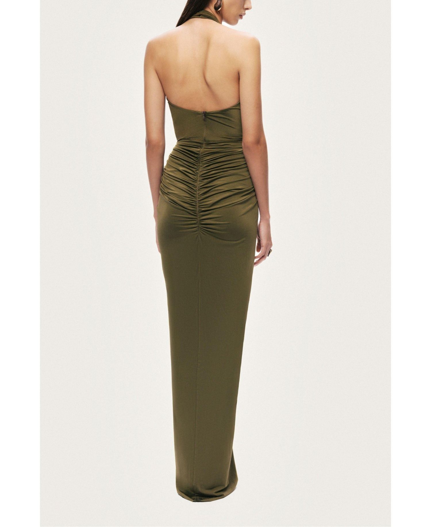 Women's Cut-Out Halter Maxi Dress