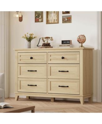 6 Dresser for Bedroom, 47 in Wide Drawer Dresser with Storage Freestanding, For Living Room, Bedroom, Entryway