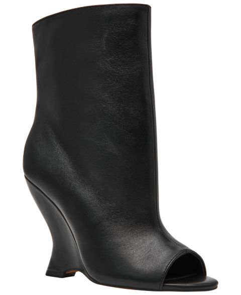 Женские ботинки Steve Madden Rylix Sculpted Wedge Booties, цвет: Чёрный кожаный