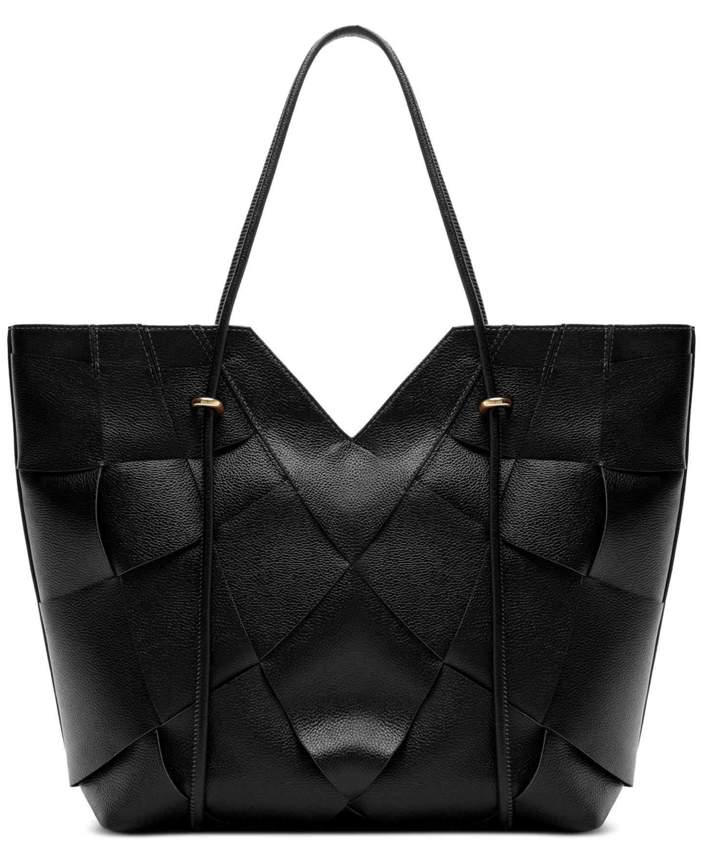 Женская сумка Arezzo Sarah Large Leather Tote Handbag, цвет: Чёрный — фото 1