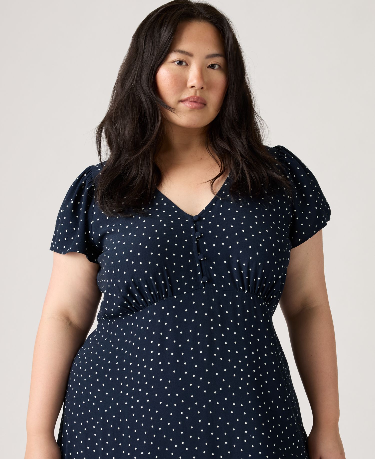 Plus Size Lilith Short-Sleeve Midi Dress