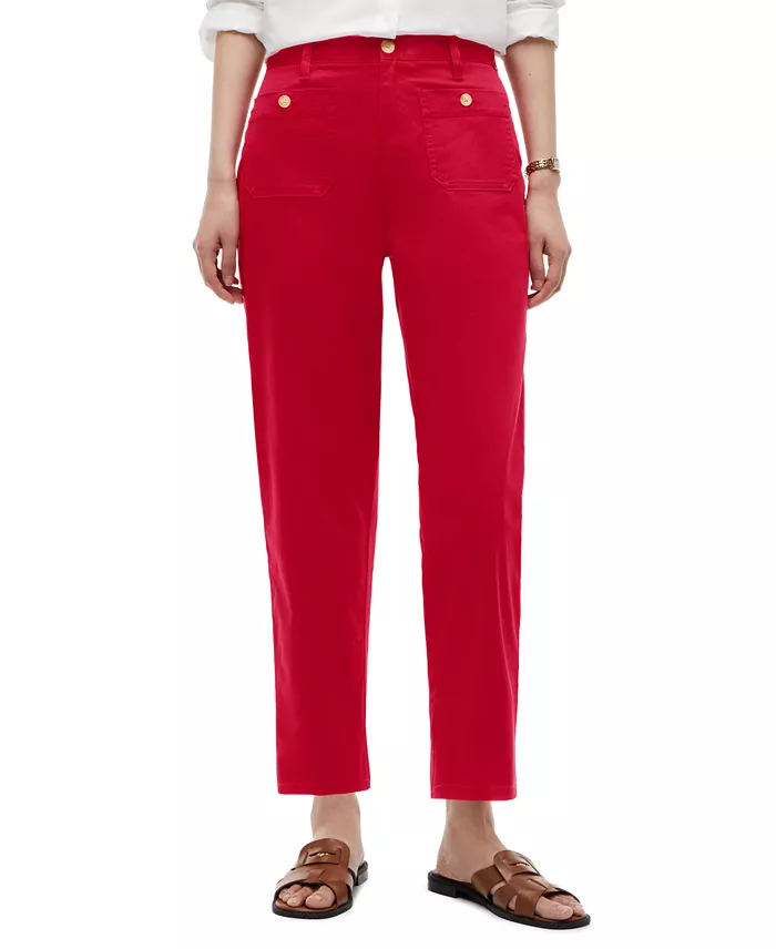 Women's Twill Patch Pocket Chinos Pants - thumbnail 10