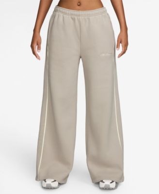 Women's Studio Fleece Mid-Rise Wide-Leg Scallop Pants