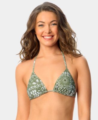 Women's Bandana Print Tunnel Triangle Swim Bikini Top