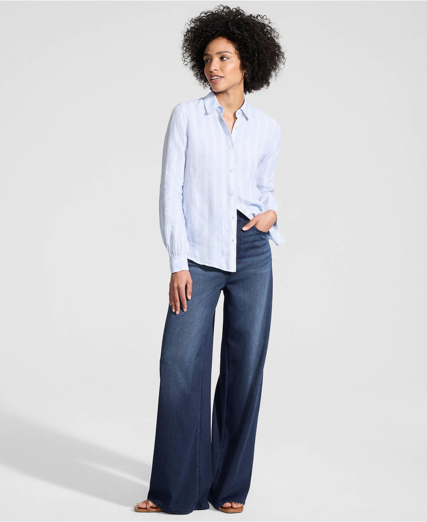 Women's Starfish Denim High Rise Wide Leg Jeans
