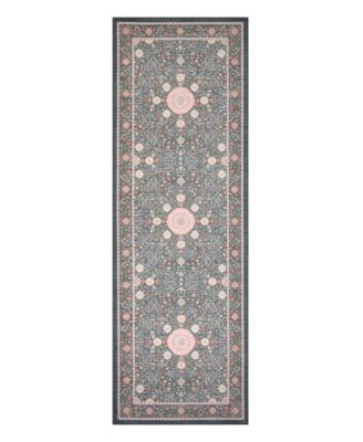 Printed Chenille Victora Medallion Runner Rug, 24" x 72"
